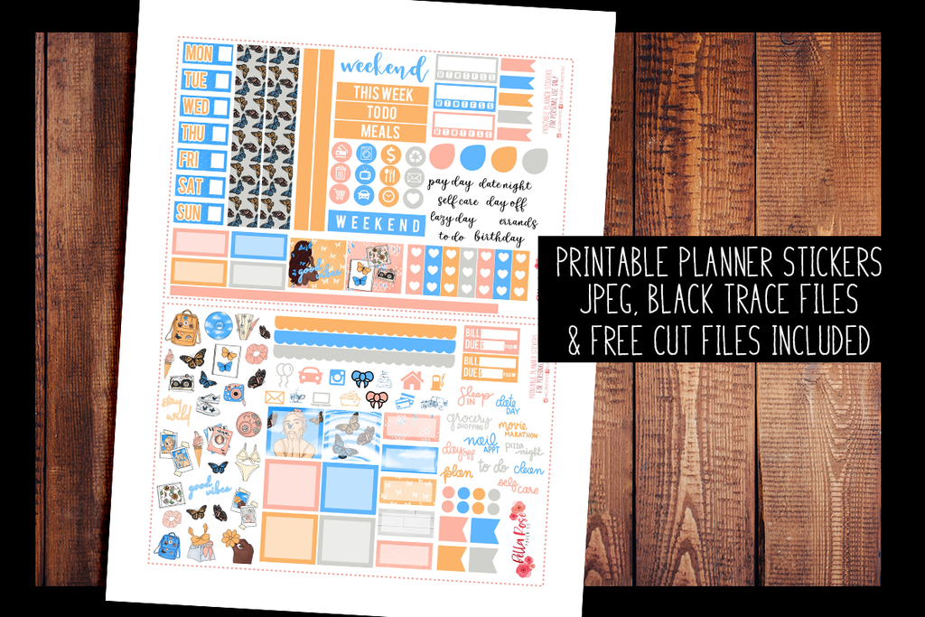 First Day Of Spring Hobonichi Weeks Kit | PRINTABLE PLANNER STICKERS