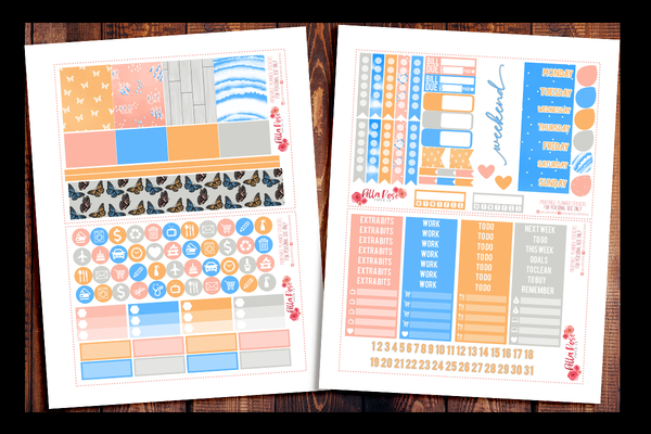 First Day Of Spring Planner Kit | PRINTABLE PLANNER STICKERS