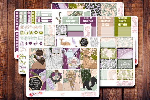 Spring Witch Planner Sticker Kit W505