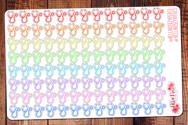 Stethoscope Doctor Appointment Planner Stickers B009