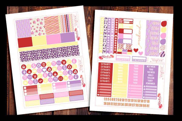 Throwback Happy Planner Kit | PRINTABLE PLANNER STICKERS