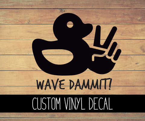 Wave Dammit Jeep Duck Vinyl Decal