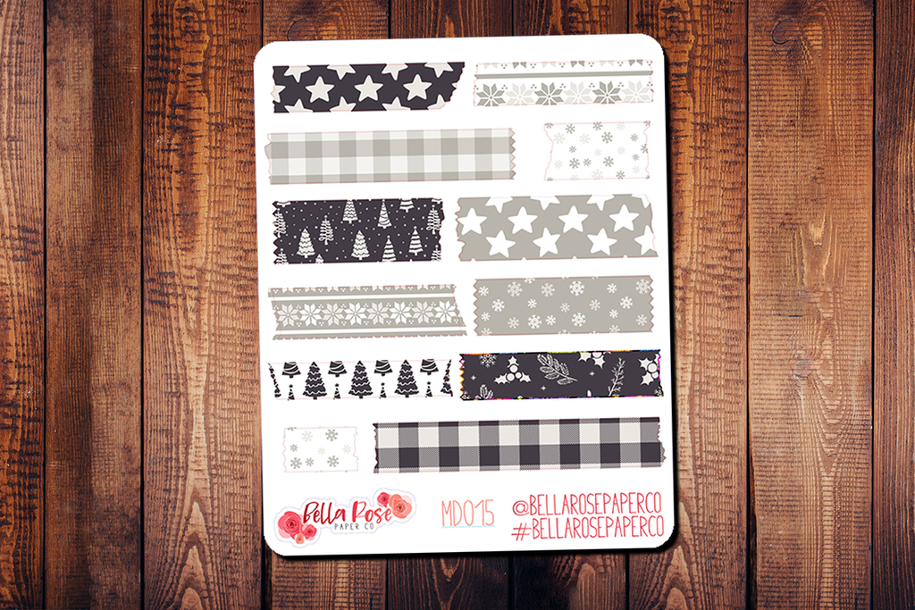 Winter Washi Planner Stickers MD015
