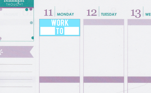 Work Schedule Planner Stickers v2 B017