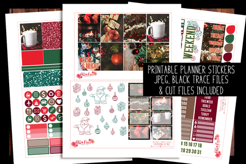Christmas Photography Planner Kit | PRINTABLE PLANNER STICKERS
