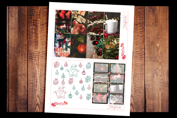 Christmas Photography Happy Planner Kit | PRINTABLE PLANNER STICKERS