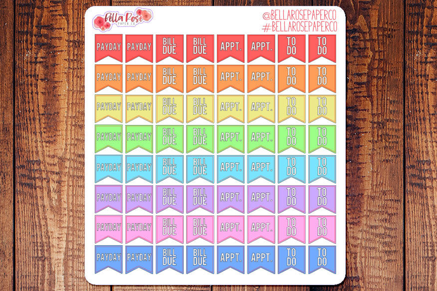 Mini Basic Chore Planner Stickers