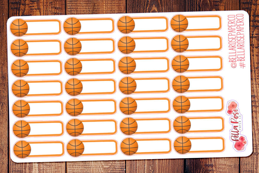 Basketball Game Planner Stickers B032