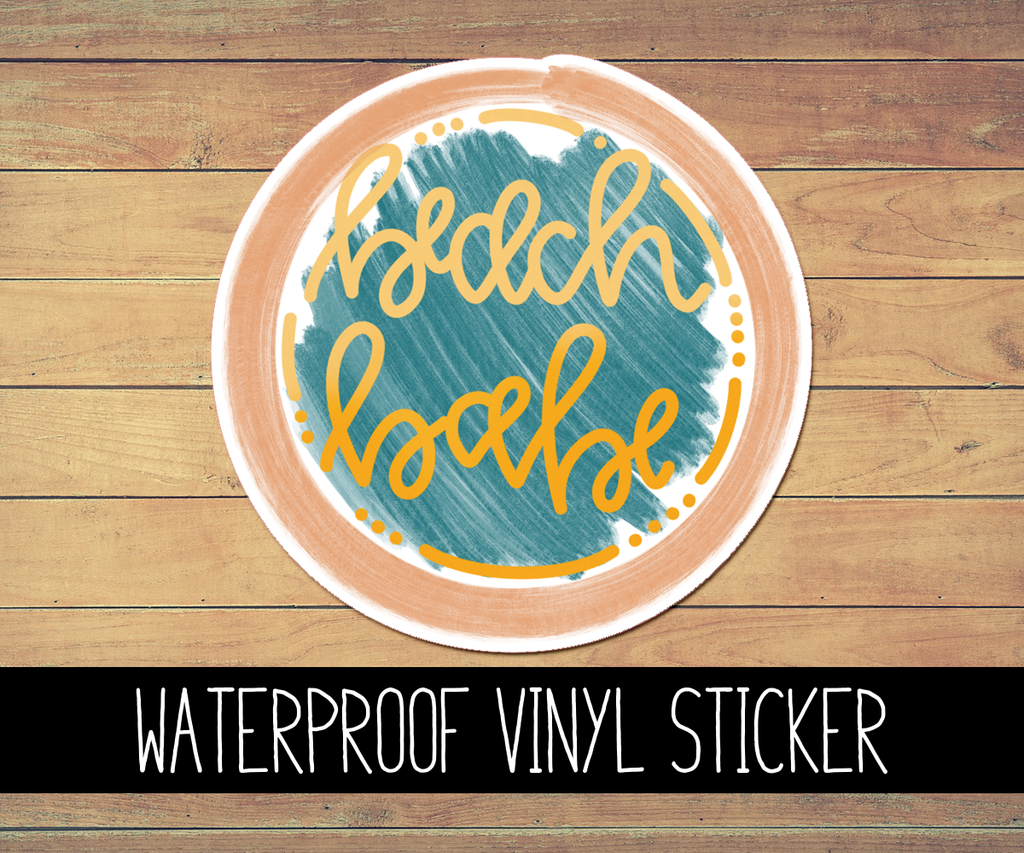 Beach Babe Vinyl Waterproof Sticker