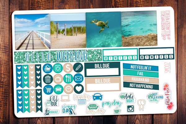 Beach Photography Mini Happy Planner Sticker Kit SM002