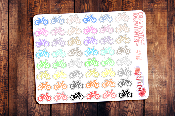 Mountain Bike Mini Icon Planner Stickers MI028