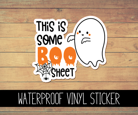 Boo Sheet Halloween Vinyl Waterproof Sticker