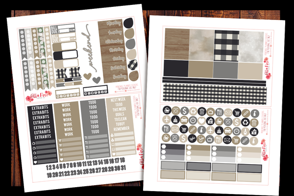 Live Cozy Planner Kit | PRINTABLE PLANNER STICKERS