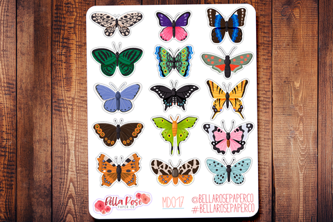 Butterflies & Moths Planner Stickers MD017
