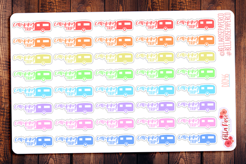 RV Camping Trip Planner Stickers DI046