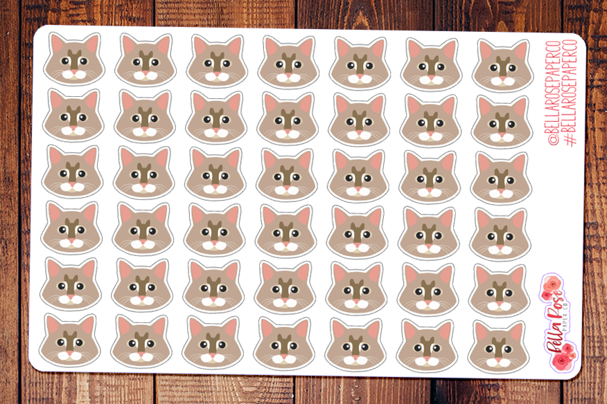 Maine Coon Cat Pet Planner Stickers