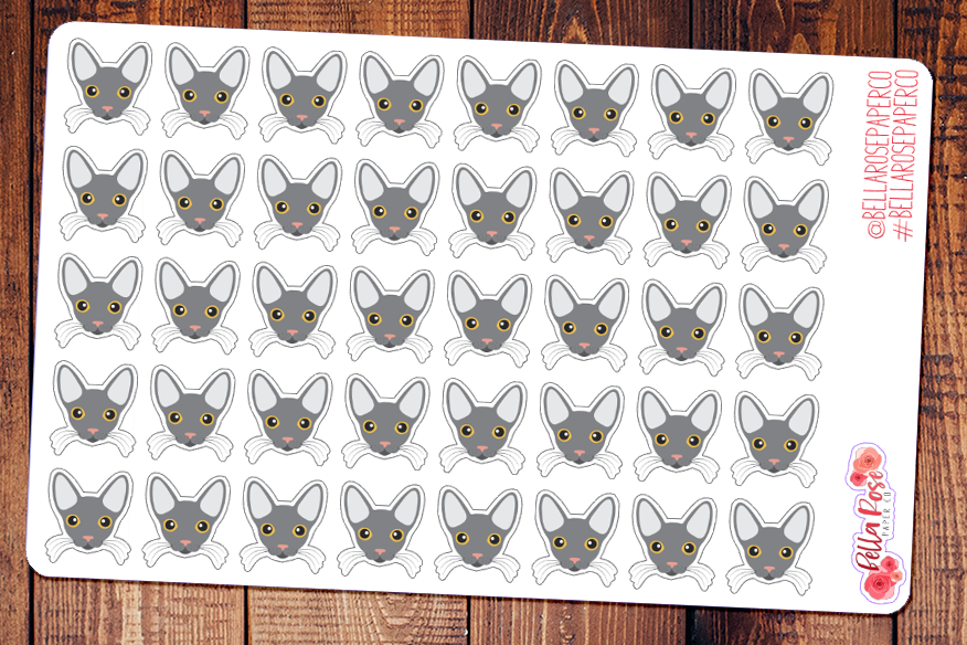 Sphynx Cat Pet Planner Stickers