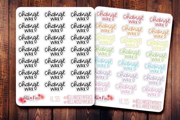 Change Wax Hand Lettering Planner Stickers HL135