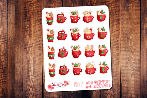 Holiday Drinks Planner Stickers MD007