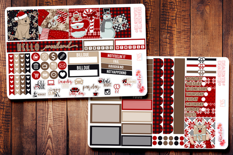 Classic Christmas Mini Happy Planner Sticker Kit F405