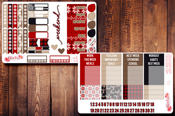 Classic Christmas Planner Sticker Kit F405