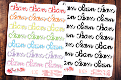 Clean Hand Lettering Planner Stickers HL009