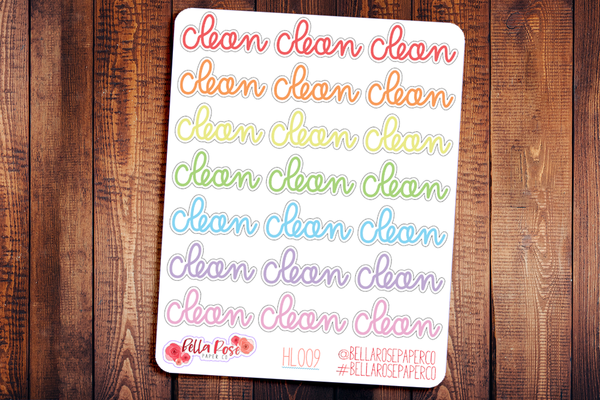 Clean Hand Lettering Planner Stickers HL009