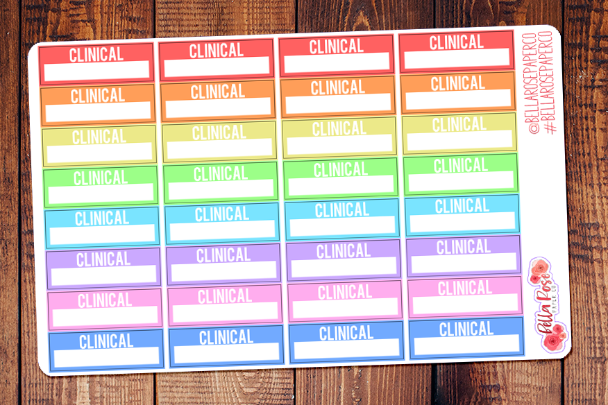 Clinical Box Nursing Student Planner Stickers S004
