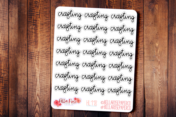 Crafting Hand Lettering Planner Stickers HL118