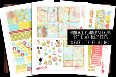Cruise Vacation Happy Planner Kit | PRINTABLE PLANNER STICKERS