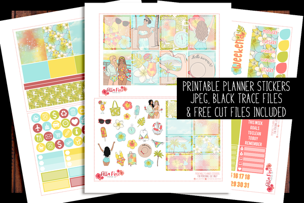 Cruise Vacation Planner Kit | PRINTABLE PLANNER STICKERS