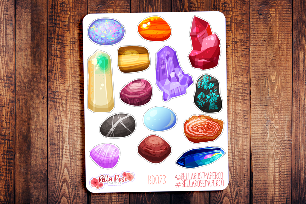 Crystal Stones Planner Stickers BD023