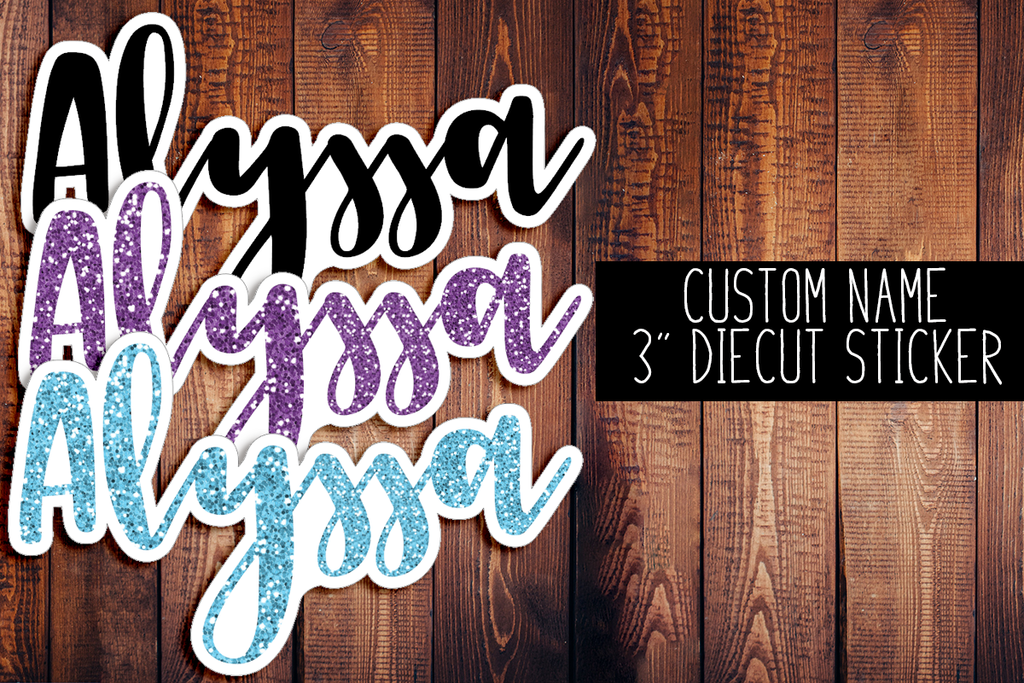 Custom Name Diecut Sticker F2