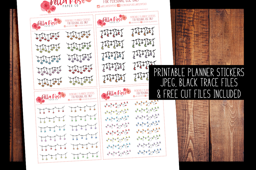 Decorative Dangles Planner Stickers | PRINTABLE PLANNER STICKERS