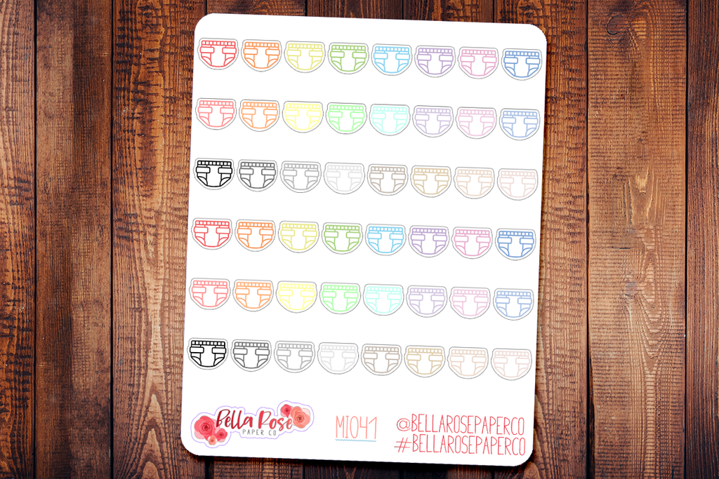 Diapers Mini Icon Planner Stickers MI041