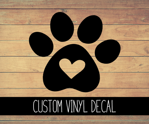 Dog Paw Vinyl Decal
