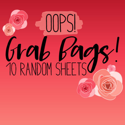 OOPS GRAB BAG Planner Stickers, 10 Sheets of Oops Planner Stickers