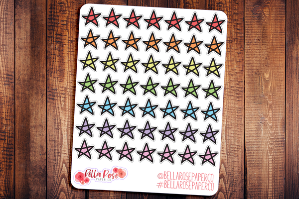 Star Icon Doodle Hand Drawn Planner Stickers
