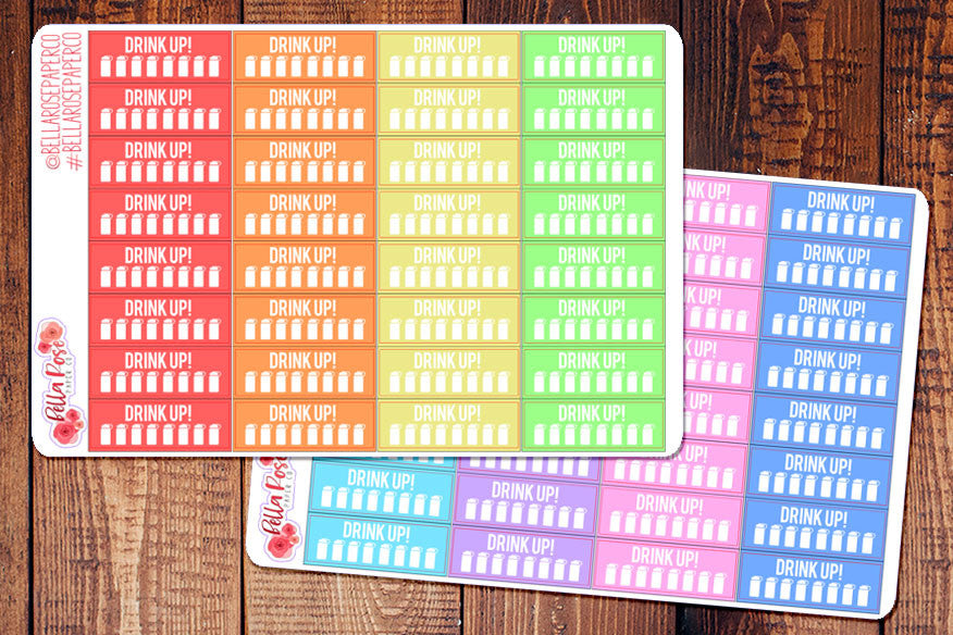 Hydrate/Water Tracking Planner Stickers B005