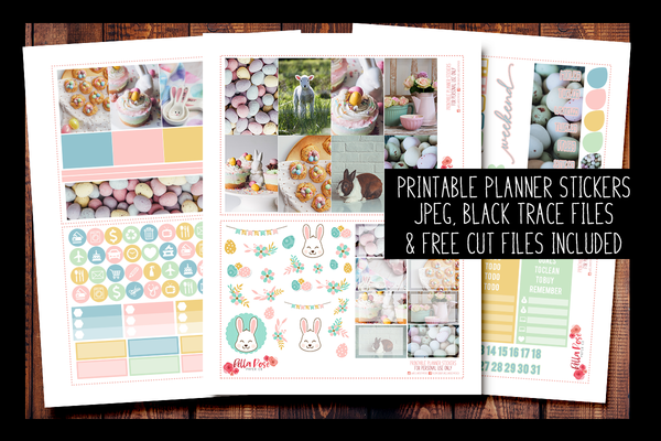 Easter Day Photo Happy Planner Kit | PRINTABLE PLANNER STICKERS