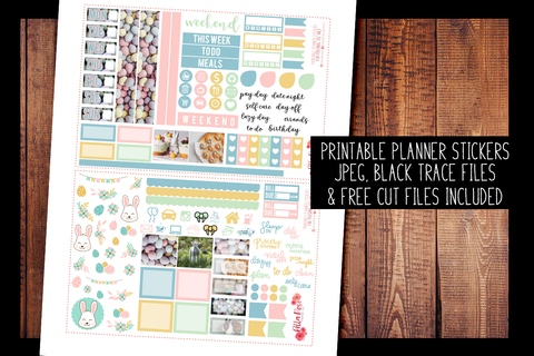 Easter Day Photo Hobonichi Weeks Kit | PRINTABLE PLANNER STICKERS