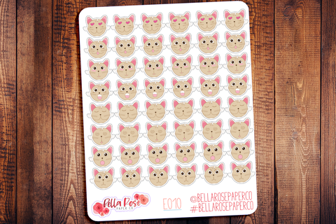 Cat Emoti Character Planner Stickers E010