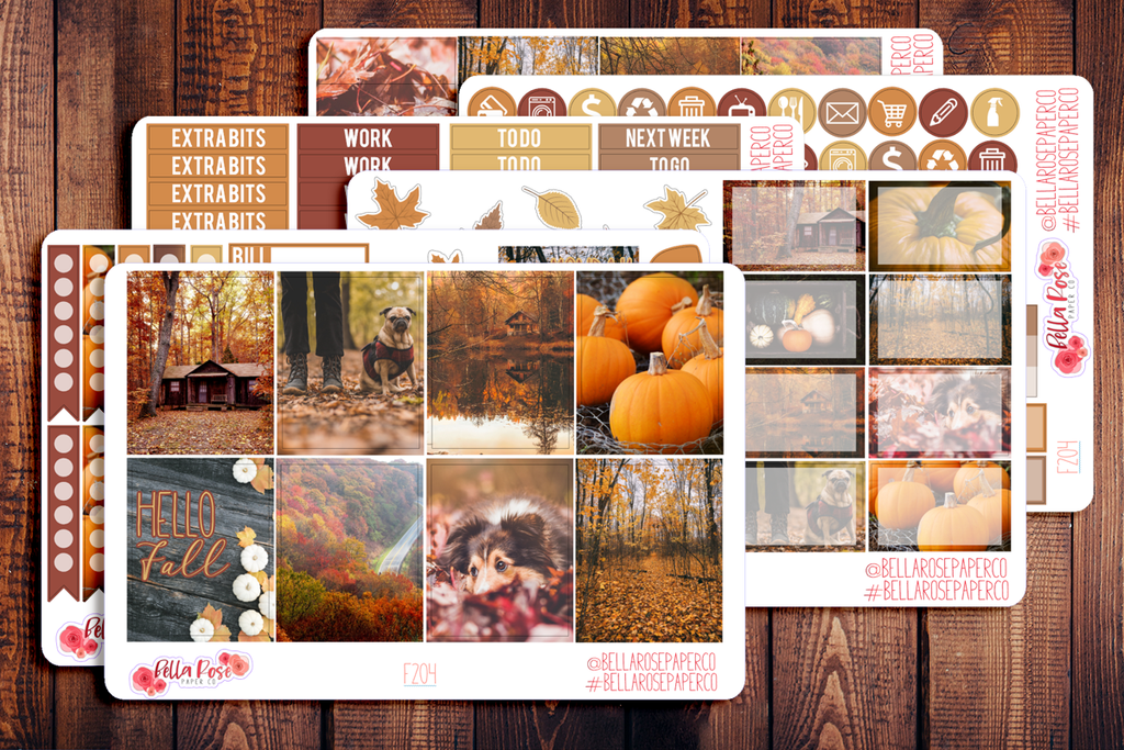 Autumn Photography Planner Sticker Kit F204