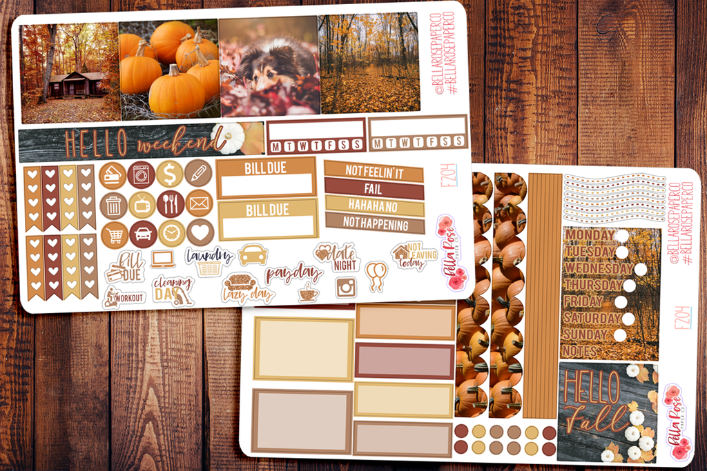Autumn Photography Mini Happy Planner Sticker Kit F204