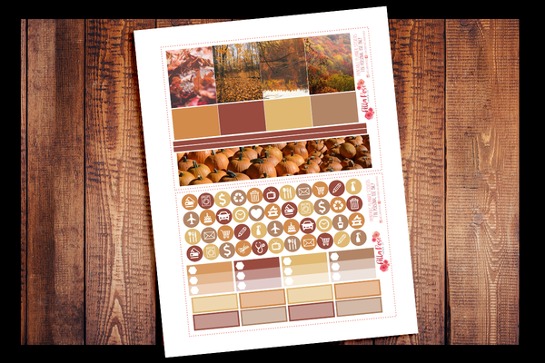 Autumn Photography Happy Planner Kit | PRINTABLE PLANNER STICKERS