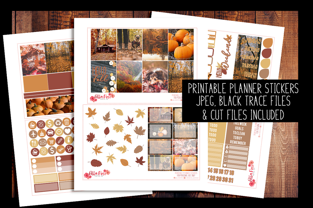 Autumn Photography Planner Kit | PRINTABLE PLANNER STICKERS