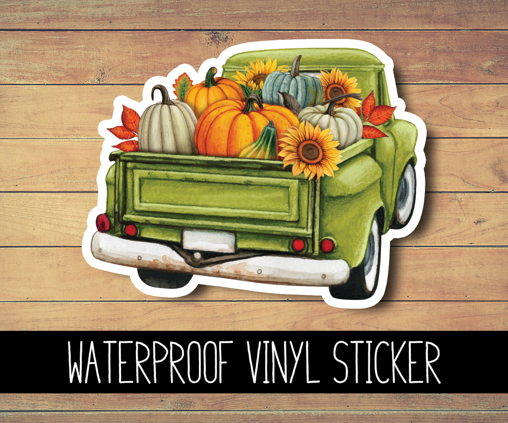 Fall Truck Vinyl Waterproof Sticker