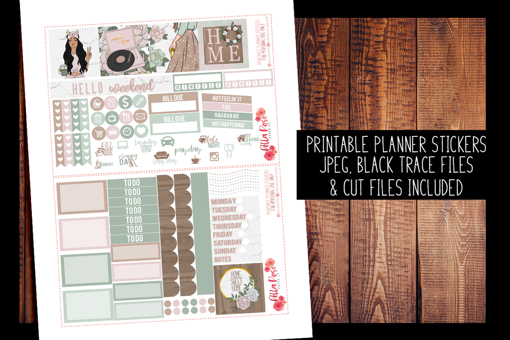 Farmhouse Mini Happy Planner Kit | PRINTABLE PLANNER STICKERS