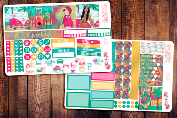 Summer Festival Mini Happy Planner Sticker Kit SP209