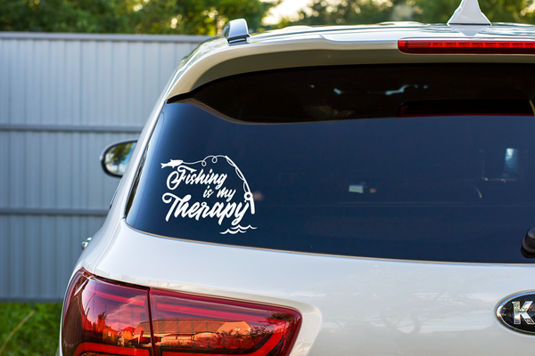 Fishing is My Therapy Vinyl Decal